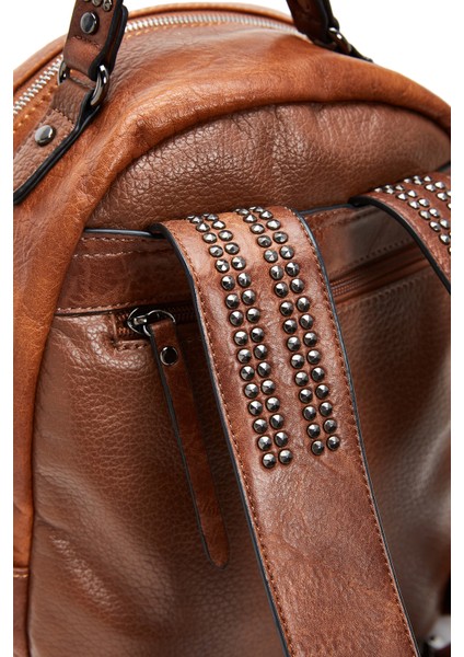 Kadın Taba Metal Detaylı Sırt Çantası 25WBD249818