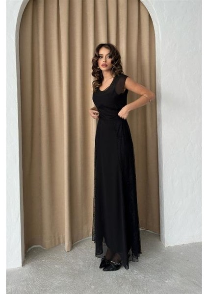 Ezel Glory Archernar Şifon Tül Elbise 2704-8 fırsatları