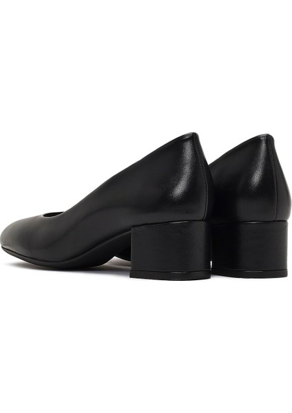 Flex Kadın Siyah Kalın Topuklu Deri Ayakkabı 25AFD380518 indirimleri