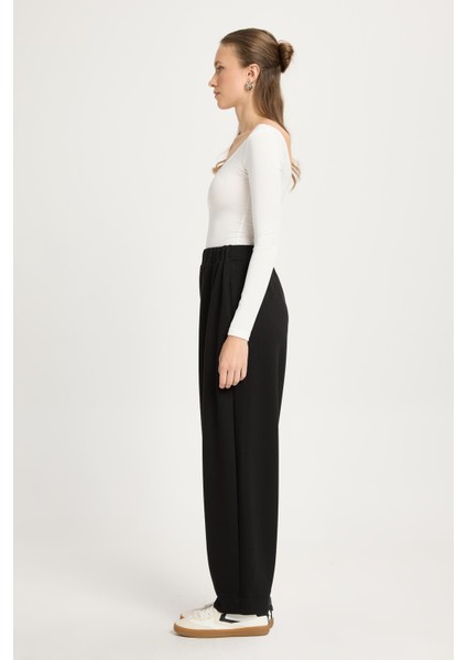 Kadın Siyah Oversize Modal Kumaş Yumuşacık Pantalon 30004 fiyatları