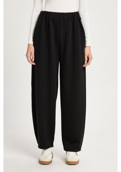 Kadın Siyah Oversize Modal Kumaş Yumuşacık Pantalon 30004 indirimleri