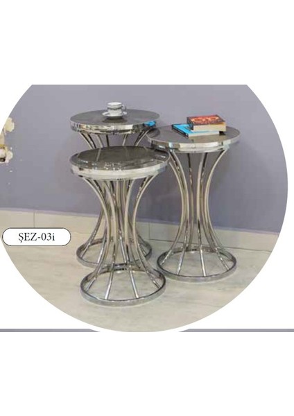 Mim Antrasit - Gümüş Şelale Zigon Sehpa