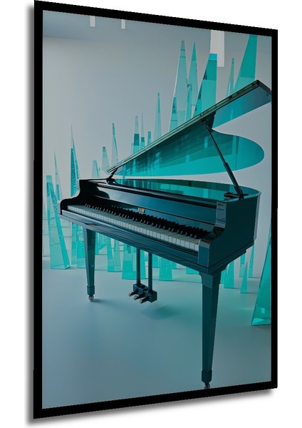 Çerçeve Görünümlü Kristal Düşler Piyano Modern Sanat Ev/işyeri/ofis Dekoratif Ahşap Kare Tablo modelleri