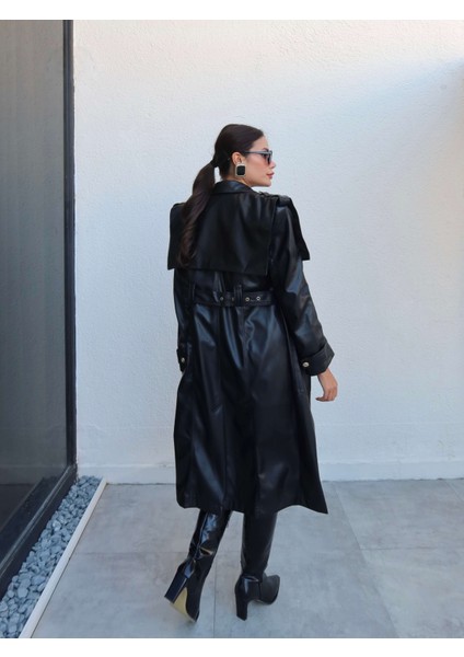 Kuşaklı Deri Trench indirimleri