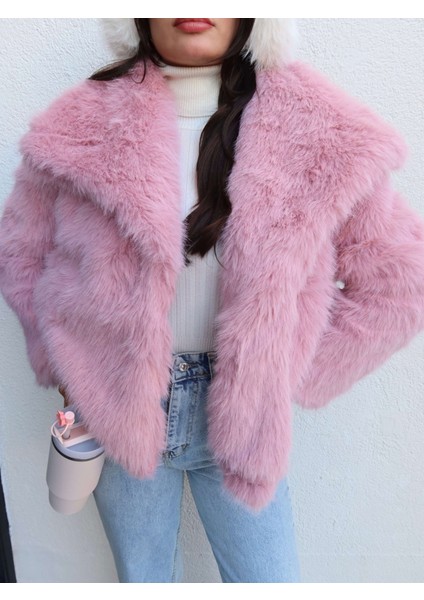 Şal Yaka Çıtçıtlı Suni Kürk modelleri