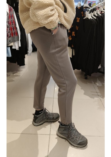 Kadın Yırtmaç Detaylı Dar Paça Modal Kumaş Eşofman Altı fiyatları