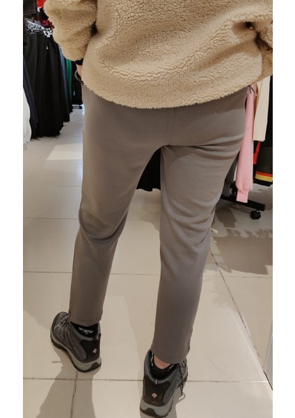 Kadın Yırtmaç Detaylı Dar Paça Modal Kumaş Eşofman Altı indirimleri