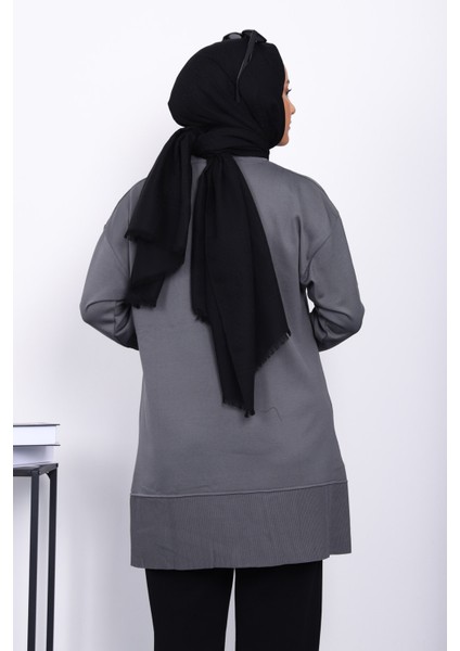 Füme Kol Düğmeli Soğuk Iplik Triko Tunik fırsatları