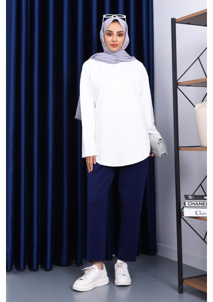 Ekru Bisiklet Yaka Modal Sweat fiyatları