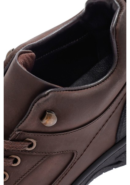 Erkek Kahverengi Bağcıklı Deri Casual Bot 25WFD6610V3