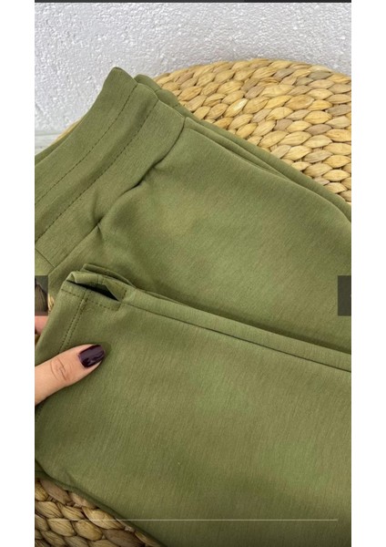 Kadın Yırtmaç Detaylı Dar Paça Modal Kumaş Eşofman Altı modelleri