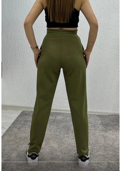 Kadın Yırtmaç Detaylı Dar Paça Modal Kumaş Eşofman Altı indirimleri