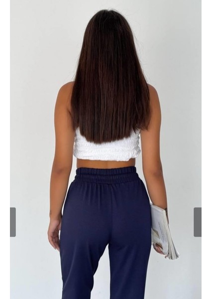 Kadın Yırtmaç Detaylı Dar Paça Modal Kumaş Eşofman Altı fırsatları