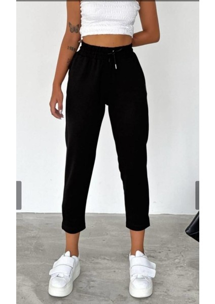 Kadın Yırtmaç Detaylı Dar Paça Modal Kumaş Eşofman Altı modelleri