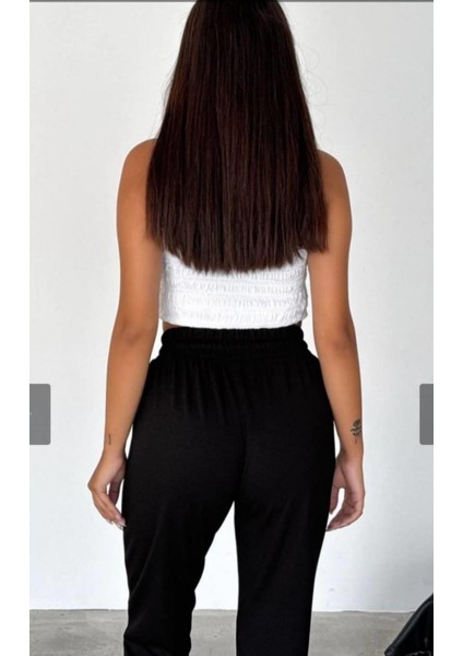 Kadın Yırtmaç Detaylı Dar Paça Modal Kumaş Eşofman Altı fırsatları