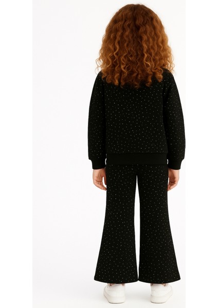 Kız Çocuk Küçük Taş Işlemeli Alt Üst Takım AK13595 modelleri