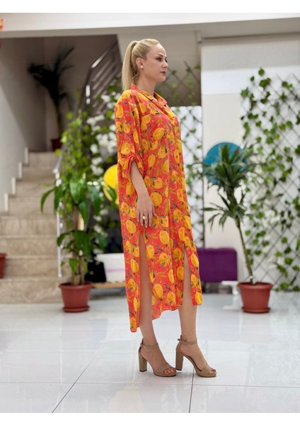 YG302003 Italyan Coton Pareo Gömlek Elbise Narçiçeği fiyatları