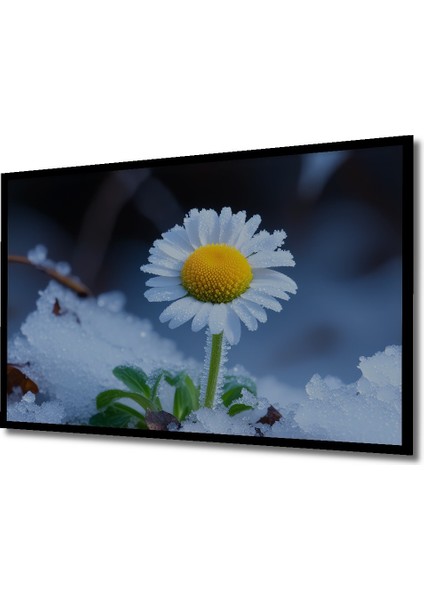 Çerçeve Görünümlü Buzlu Papatya Rüyası Dekoratif Ahşap Ev/işyeri/ofis Kare Tablo fiyatları