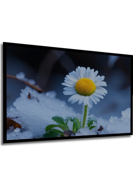 Çerçeve Görünümlü Buzlu Papatya Rüyası Dekoratif Ahşap Ev/işyeri/ofis Kare Tablo modelleri