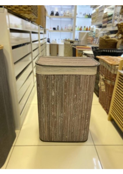 Bambu Gri Katlanır Çamaşır Sepeti 62CM fiyatları