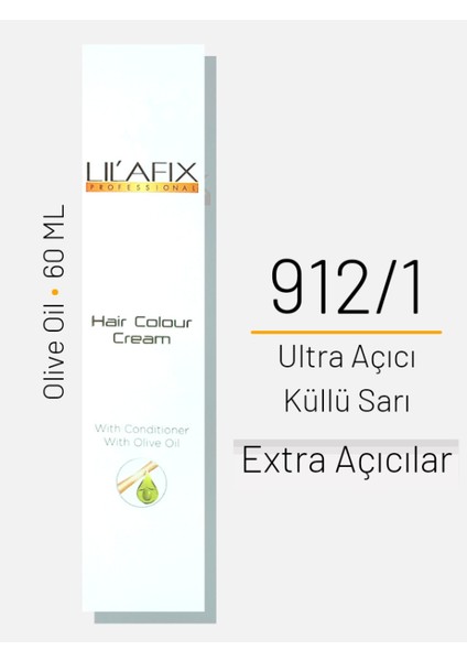 Saç Boyası No 912/1 Ultra Açıcı Küllü Sarı 60ML