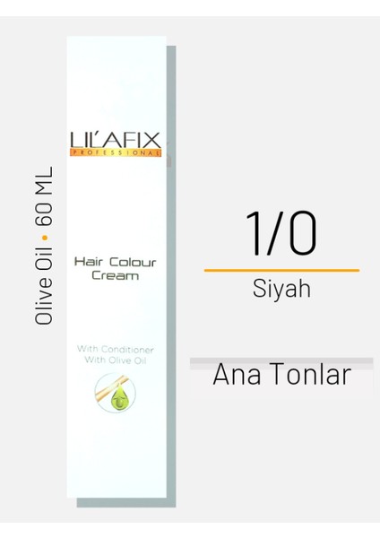Saç Boyası No 1/0 Siyah 60ML