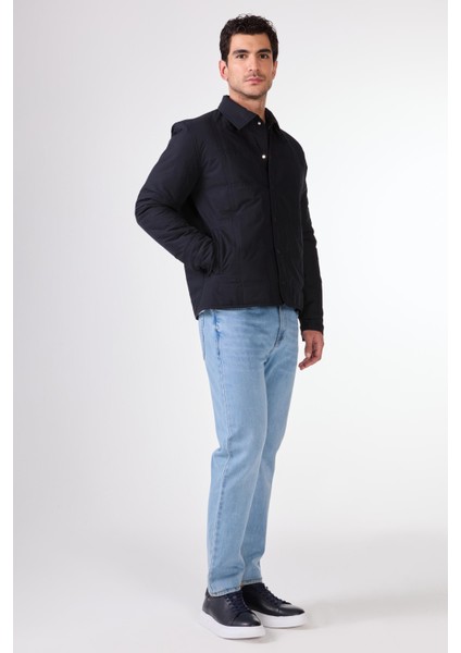 Lacivert Kapitone Slim Fit Çıtçıt Kapamalı Erkek Mont fiyatları
