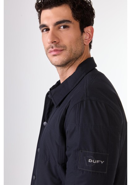 Lacivert Kapitone Slim Fit Çıtçıt Kapamalı Erkek Mont indirimleri