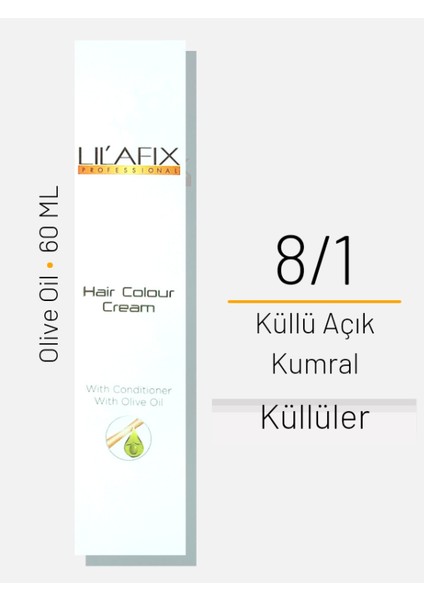 Saç Boyası No 8/1 Küllü Açık Kumral 60ML