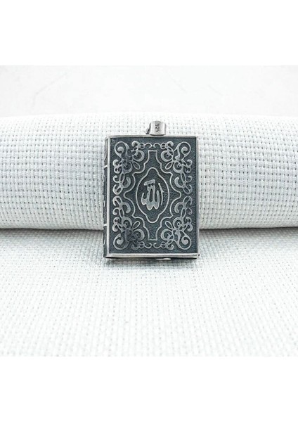 Allah Yazılı Cevşeni Kebir Dualı 925 Ayar Gümüş Erkek Kolye Ucu