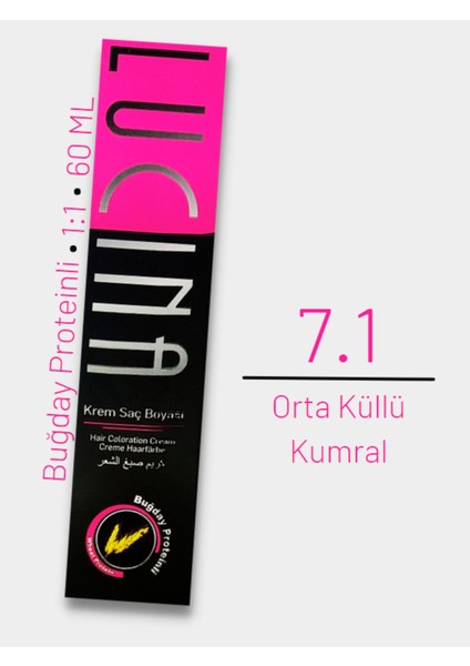Krem Saç Boyası No 7.1 - Orta Küllü Kumral 60ML