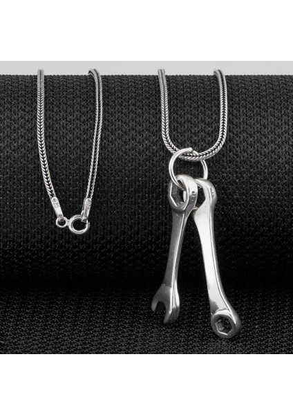 Anahtar Tasarımlı 925 Ayar Gümüş Erkek Kolye Ucu