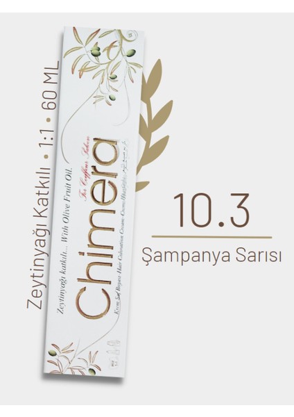 Yarı Bitkisel Saç Boyası No 10.3 - Şampanya Sarısı 60ML