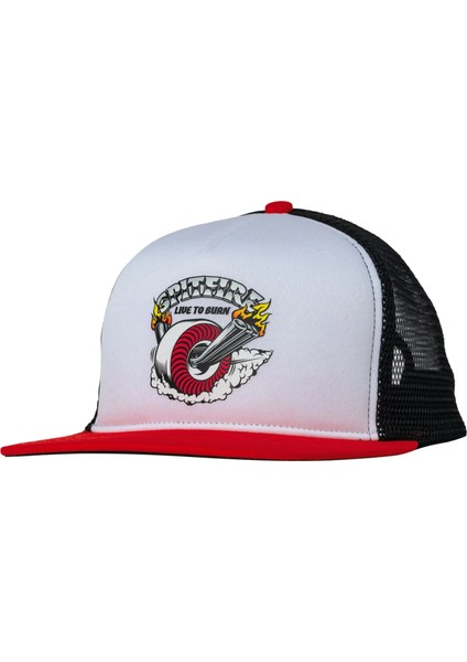 Burnout White Red Şapka