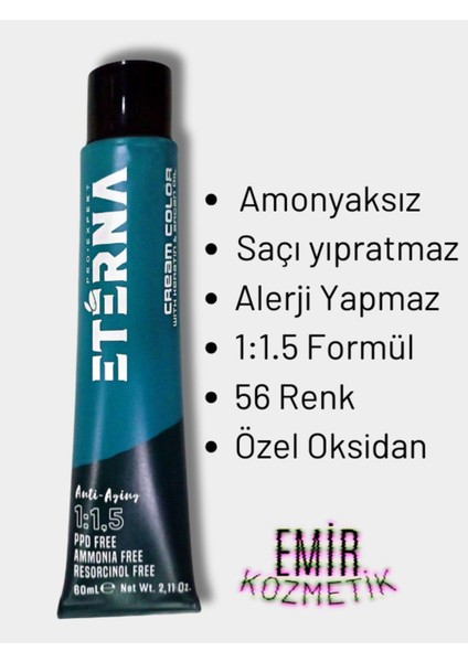 Amonyaksız Doğal Saç Boyası - 55/43 Macadamia Cevizi modelleri