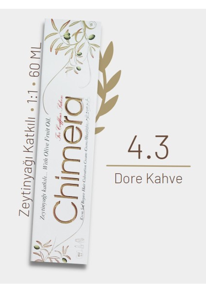 Yarı Bitkisel Saç Boyası No 4.3 - Dore Kahve 60ML