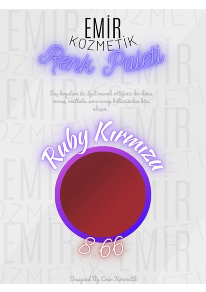 Saç Boyası No 8.66 Ruby Kırmızı fiyatları