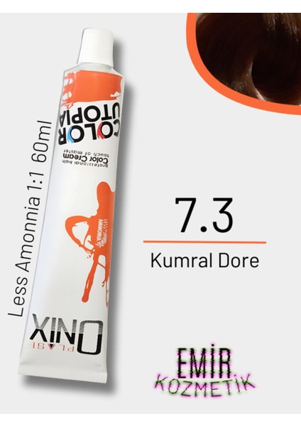 Düşük Amonyaklı Saç Boyası 60ML Kumral Dore 7.3