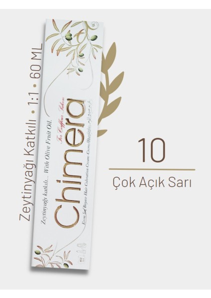 Yarı Bitkisel Saç Boyası No 10 - Çok Açık Sarı 60ML