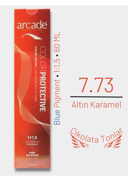Saç Boyası 7.73 - Altın Karamel 60ML