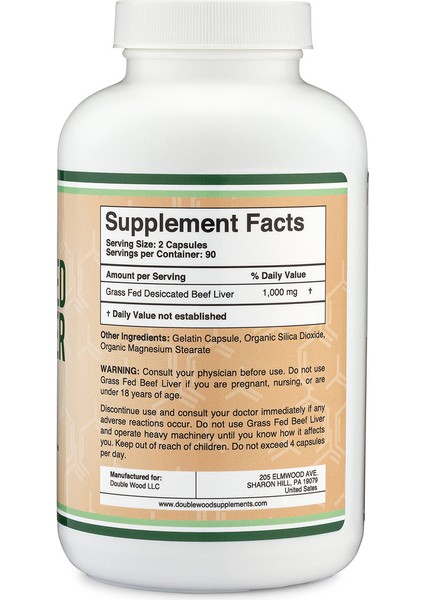 Grass Fed Beef Liver Supplement 180 Veg. Kapsül modelleri