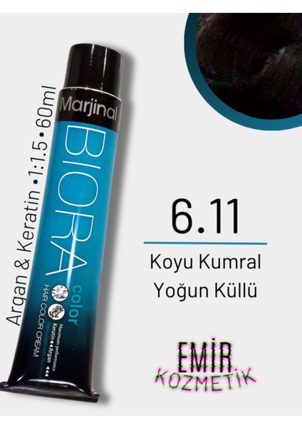 Biora Saç Boyası - 6.11 Koyu Kumral Yoğun Küllü