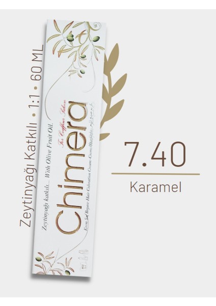 Yarı Bitkisel Saç Boyası No 7.40 - Karamel 60ML