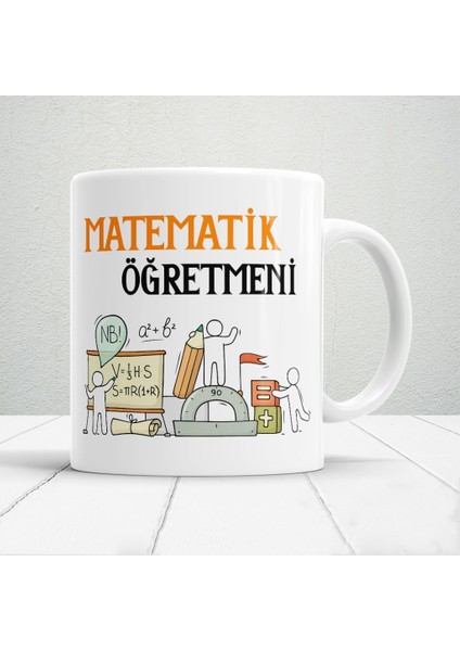 Matematik Öğretmeni Yazılı Öğretmenler Günü Hediyelik Baskılı Kupa