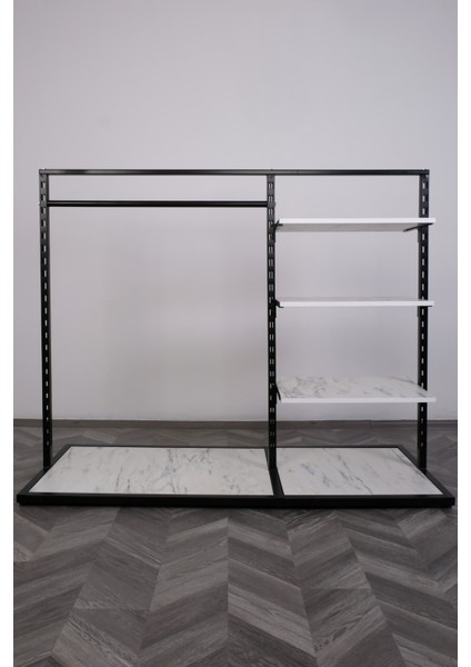 Raflı ve Askılı Siyah Mağaza Standı fırsatları