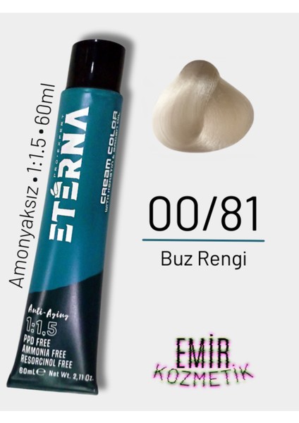 Amonyaksız Doğal Saç Boyası - 00/81 Buz Rengi