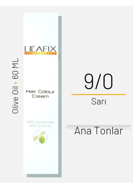 Saç Boyası No 9/0 Sarı 60ML