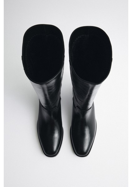 Çizme 2510 - Binici Düz Siyah Kadın Çizme fiyatları