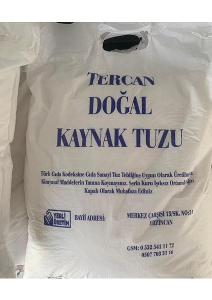 Erzincan Tercan Doğal Kaynak Tuzu 5 kg fiyatları