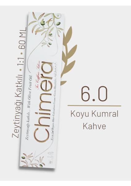 Yarı Bitkisel Saç Boyası No 6.0 - Koyu Kumral Kahve 60ML